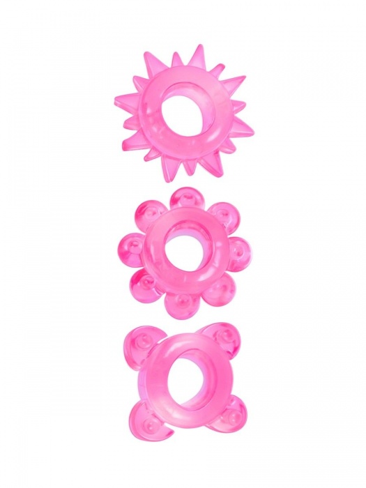 Комплект из 3 розовых эрекционных колец - Erowoman-Eroman - в Рубцовске купить с доставкой