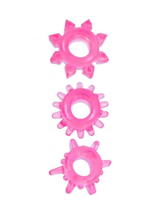 Комплект из трех розовых эрекционных колец - Erowoman-Eroman - в Рубцовске купить с доставкой