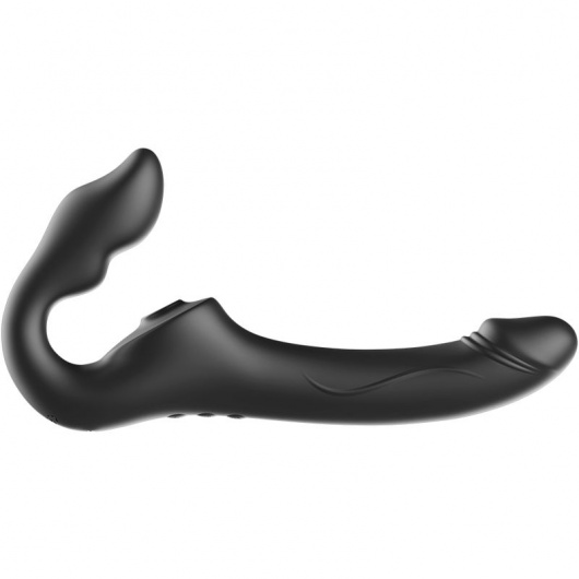 Черный безремневой страпон с 3 моторами - Ibiza - купить с доставкой в Рубцовске