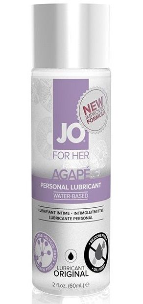 Лубрикант на водной основе для женщин JO AGAPE LUBRICANT ORIGINAL - 60 мл. - System JO - купить с доставкой в Рубцовске
