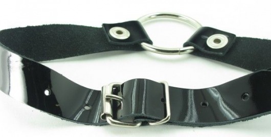 Кляп с кольцом и лаковым ремешком - БДСМ Арсенал - купить с доставкой в Рубцовске