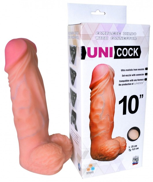 Фаллическая насадка Харнесс UNICOCK 10  - 25 см. - LOVETOY (А-Полимер) - купить с доставкой в Рубцовске