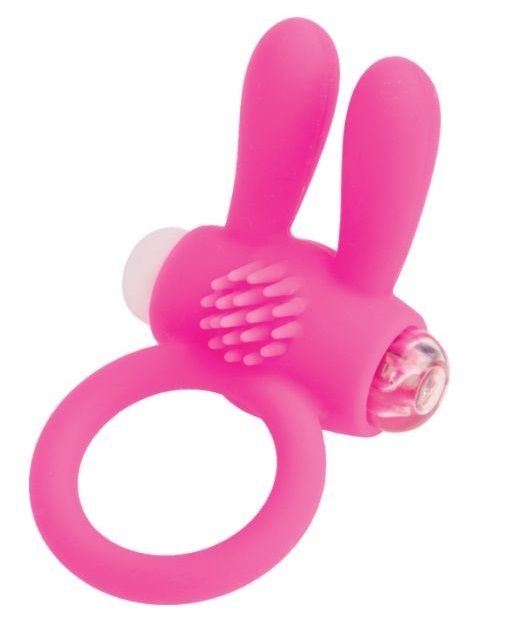 Розовое эрекционное виброкольцо A-toys с ушками - A-toys - в Рубцовске купить с доставкой