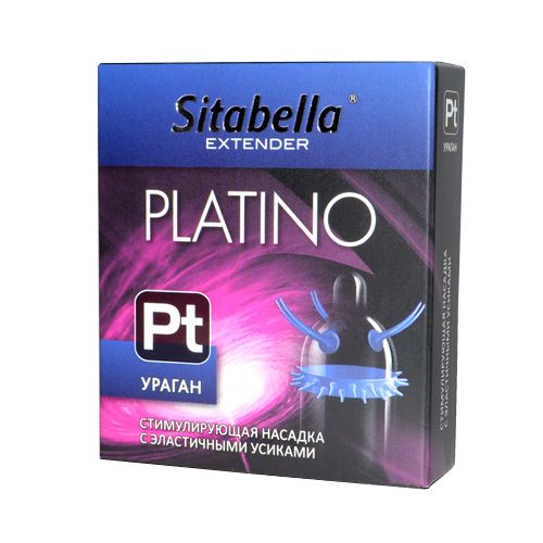Стимулирующая насадка с усиками и шипиками Platino  Ураган - Sitabella - купить с доставкой в Рубцовске
