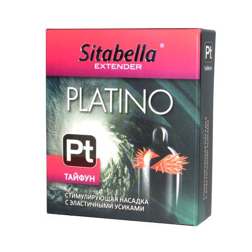 Стимулирующая насадка с шипиками по бокам Platino  Тайфун - Sitabella - купить с доставкой в Рубцовске
