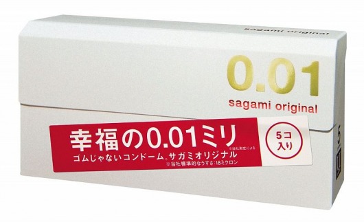 Супер тонкие презервативы Sagami Original 0.01 - 5 шт. - Sagami - купить с доставкой в Рубцовске