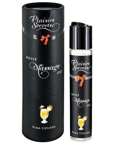 Массажное масло с ароматом пина колады Huile de Massage Gourmande Pina Colada - 59 мл. - Plaisir Secret - купить с доставкой в Рубцовске