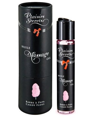 Массажное масло с ароматом сладкой ваты Huile de Massage Gourmande Barbe à Papa - 59 мл. - Plaisir Secret - купить с доставкой в Рубцовске