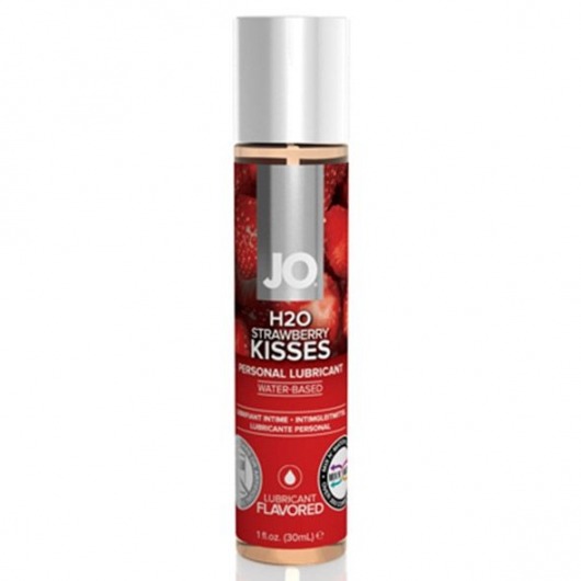 Смазка с ароматом клубники JO Flavored Strawberry Kiss - 30 мл. - System JO - купить с доставкой в Рубцовске