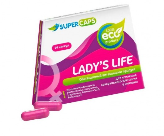 Возбуждающие капсулы Ladys Life - 14 капсул (0,35 гр.) - SuperCaps - купить с доставкой в Рубцовске