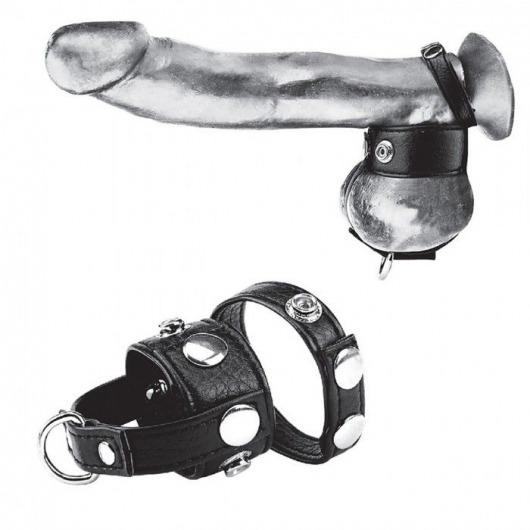 Утяжка для мошонки и пениса Cock Ring With 1  Ball Stretcher And Optional Weight Ring - BlueLine - купить с доставкой в Рубцовске
