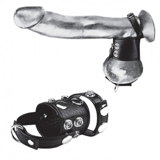Утяжка на пенис и мошонку Cock Ring With 1.5  Ball Stretcher And Optional Weight Ring - BlueLine - купить с доставкой в Рубцовске