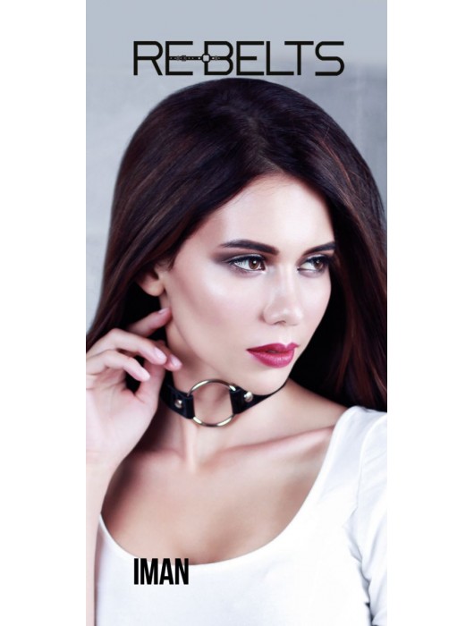 Чёрный чокер-кляп Iman Black - Rebelts - купить с доставкой в Рубцовске