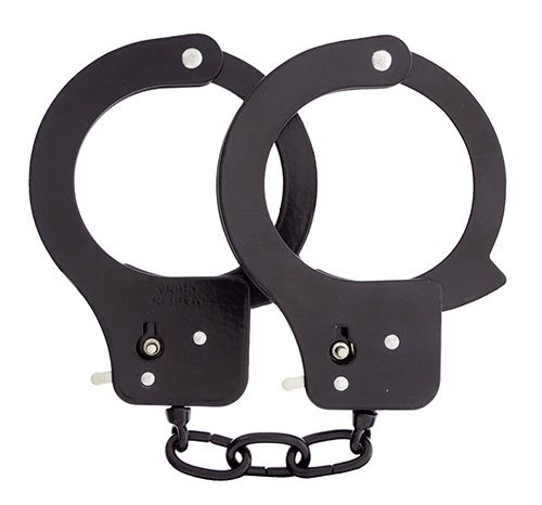 Чёрные наручники из листового металла BONDX METAL CUFFS BLACK - Dream Toys - купить с доставкой в Рубцовске