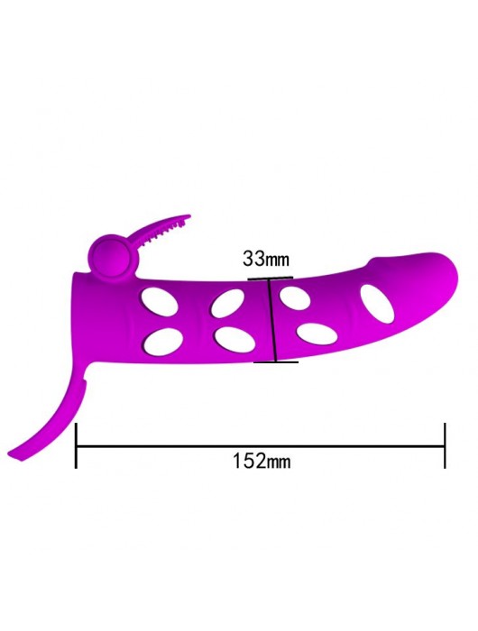 Насадка с закрытой головкой и виброэлементом для клиторального массажа - Baile - в Рубцовске купить с доставкой