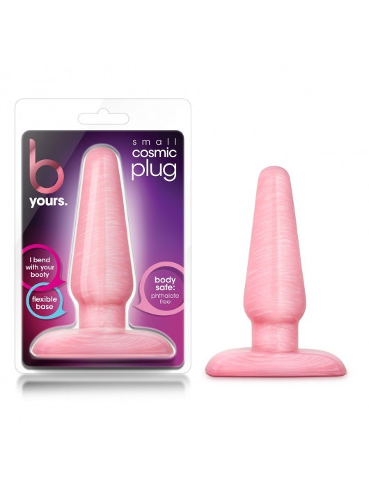 Розовая анальная пробка B Yours Small Cosmic Plug - 10,1 см. - Blush Novelties