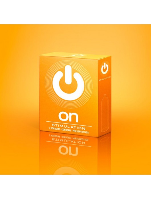 Презервативы ON) Stimulation с точками - 3 шт. - ON) - купить с доставкой в Рубцовске