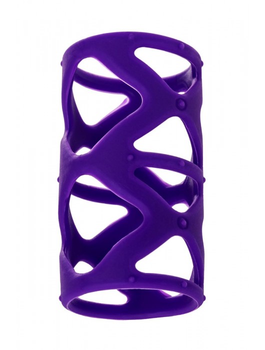 Фиолетовая насадка-сетка на пенис - 7,5 см. - A-toys - в Рубцовске купить с доставкой