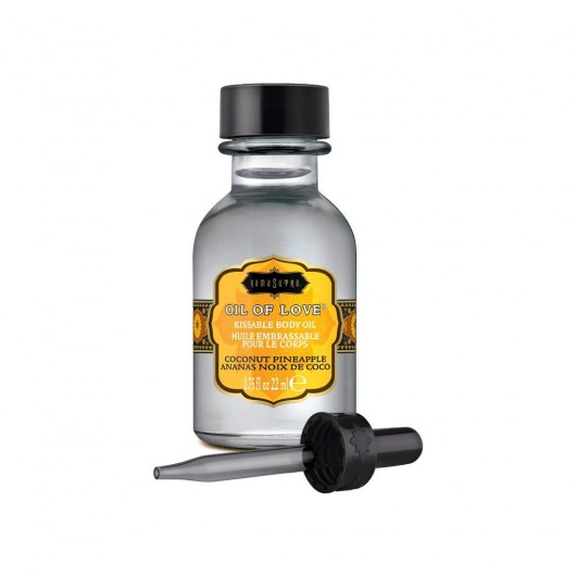 Масло для ласк с ароматом кокоса и ананаса Oil of Love Coconut Pineapple - 22 мл. - Kama Sutra - купить с доставкой в Рубцовске