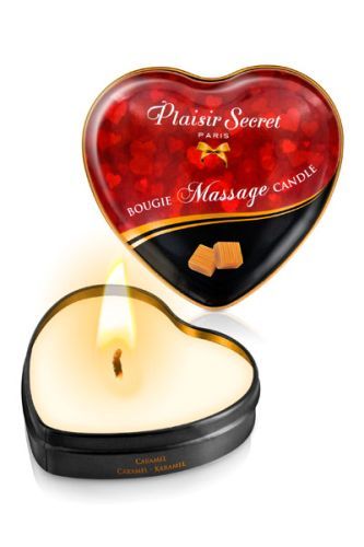 Массажная свеча с ароматом карамели Bougie Massage Candle - 35 мл. - Plaisir Secret - купить с доставкой в Рубцовске