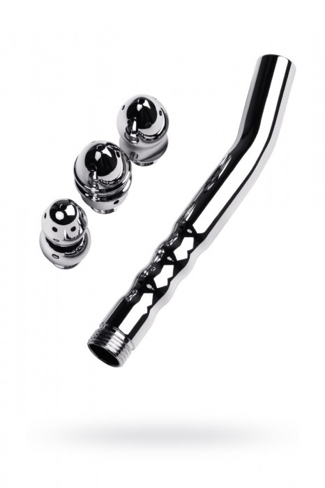 Металлический анальный душ с тремя насадками - ToyFa - купить с доставкой в Рубцовске
