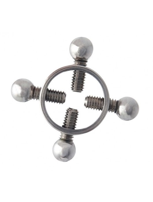 Серебристые зажимы для сосков на винтах - ToyFa - купить с доставкой в Рубцовске