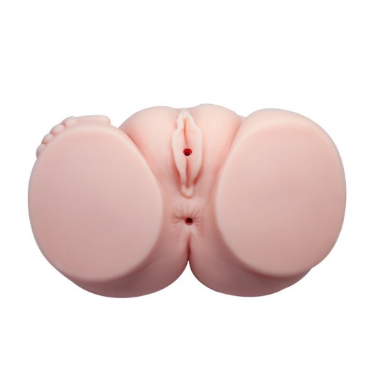 Телесный мастурбатор с двумя любовными тоннелями и вибрацией - Baile - в Рубцовске купить с доставкой