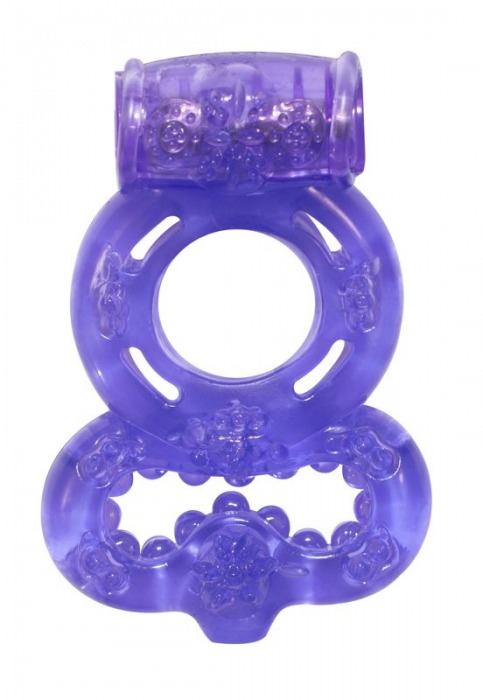 Фиолетовое эрекционное кольцо Rings Treadle с подхватом - Lola Games - в Рубцовске купить с доставкой