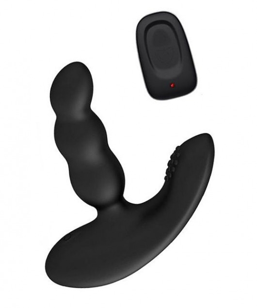 Черный силиконовый стимулятор простаты Levett Nitoc с пультом ДУ - Levett - в Рубцовске купить с доставкой