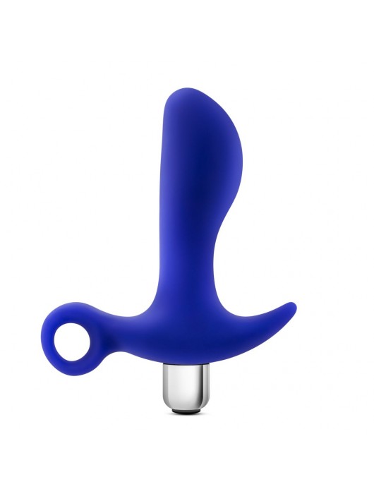 Синий стимулятор простаты с ручкой-кольцом Performance Prostimulator 02 - Blush Novelties - в Рубцовске купить с доставкой