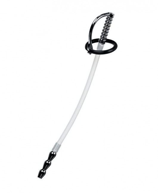 Силиконовый уретральный плаг со сменными фиксирующими кольцами Metal - ToyFa - купить с доставкой в Рубцовске