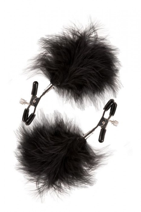 Зажимы для сосков с пухом FEATHERED NIPPLE CLAMPS - Blush Novelties - купить с доставкой в Рубцовске