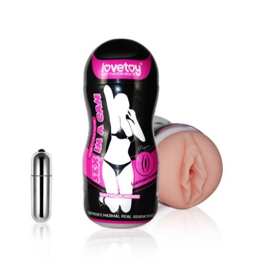 Мастурбатор-вагина Sex In A Can Vibra Vagina Tunnel - Lovetoy - в Рубцовске купить с доставкой