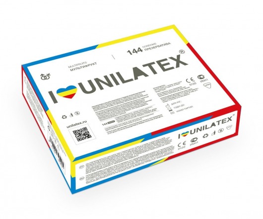 Разноцветные ароматизированные презервативы Unilatex Multifruits - 144 шт. - Unilatex - купить с доставкой в Рубцовске