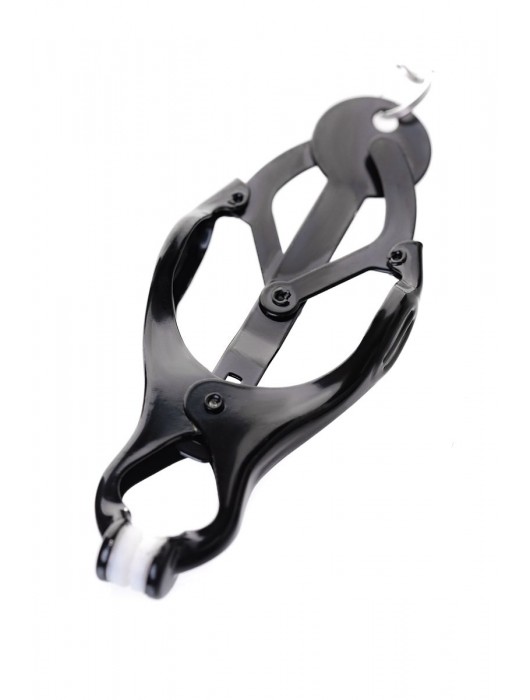 Черно-серебристые зажимы для сосков с кольцом для пениса TOYFA Metal - ToyFa - купить с доставкой в Рубцовске