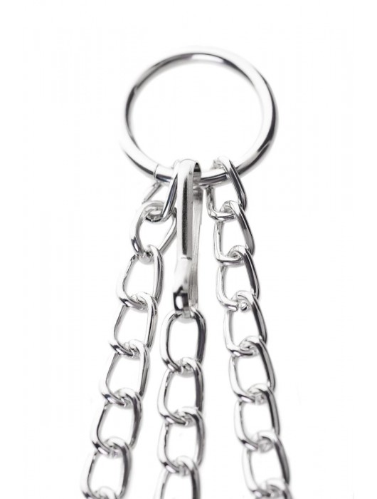 Черно-серебристые зажимы для сосков с кольцом для пениса TOYFA Metal - ToyFa - купить с доставкой в Рубцовске