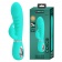 Бирюзовый вибратор-кролик с рёбрышками Prescott - 20 см. - Baile купить в Рубцовске с доставкой в Orgasmix.ru Бирюзовый вибратор-кролик с рёбрышками Prescott - 20 см. - Baile