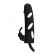 Чёрная насадка с клиторальным вибростимулятором и закрытой головкой - 14 см. - Baile - в Рубцовске купить с доставкой